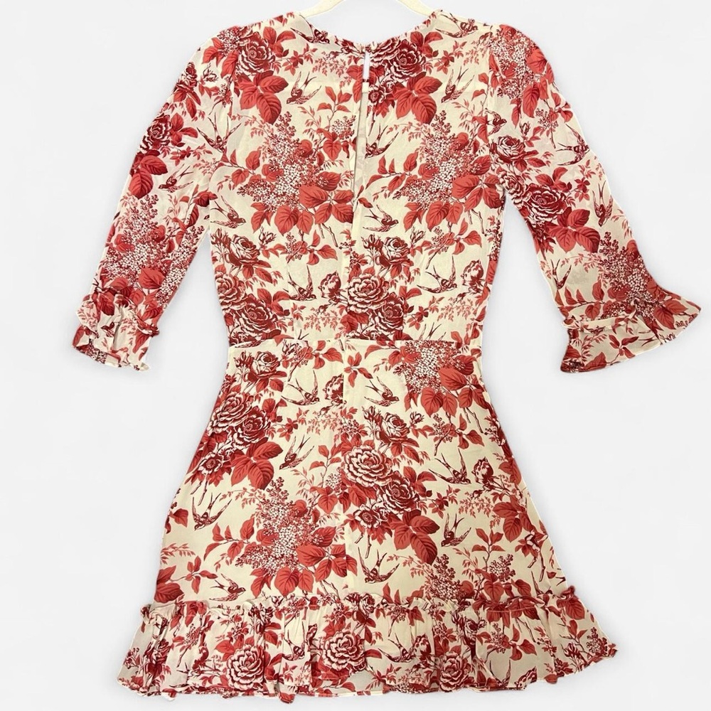 Reformation Red Floral Mini Dress - Picture 3 of 8